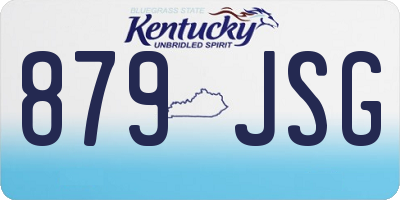 KY license plate 879JSG