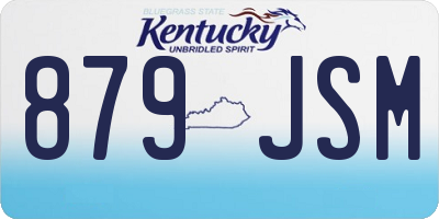 KY license plate 879JSM