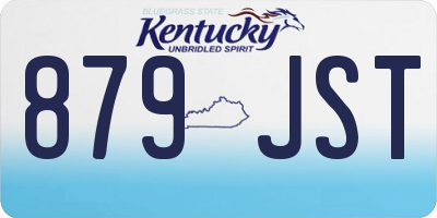 KY license plate 879JST