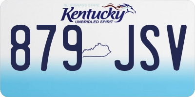 KY license plate 879JSV