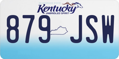 KY license plate 879JSW