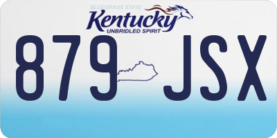 KY license plate 879JSX