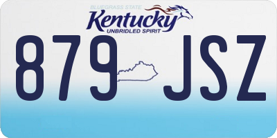 KY license plate 879JSZ
