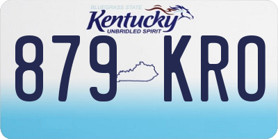 KY license plate 879KRO