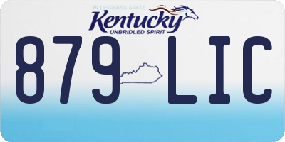 KY license plate 879LIC