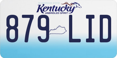 KY license plate 879LID