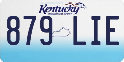 KY license plate 879LIE