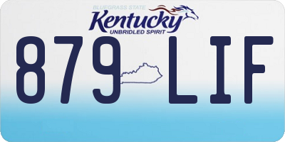KY license plate 879LIF