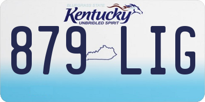 KY license plate 879LIG
