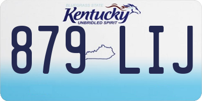 KY license plate 879LIJ