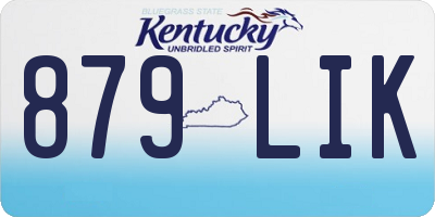 KY license plate 879LIK