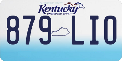 KY license plate 879LIO
