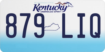 KY license plate 879LIQ