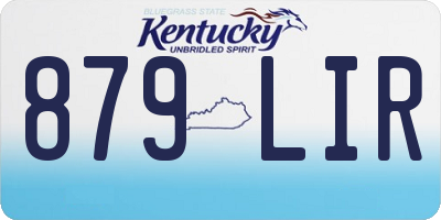 KY license plate 879LIR