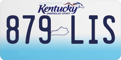 KY license plate 879LIS
