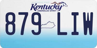 KY license plate 879LIW