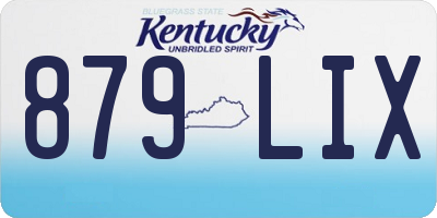 KY license plate 879LIX