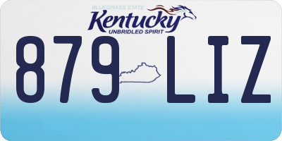 KY license plate 879LIZ