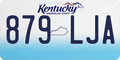 KY license plate 879LJA