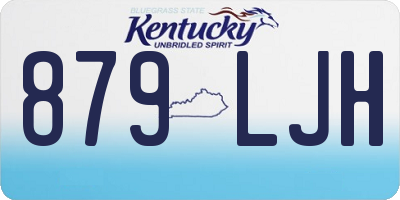 KY license plate 879LJH