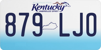 KY license plate 879LJO