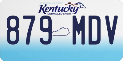 KY license plate 879MDV