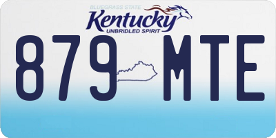 KY license plate 879MTE