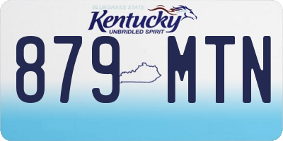 KY license plate 879MTN