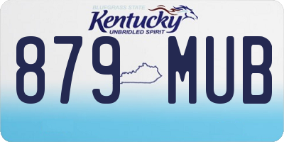 KY license plate 879MUB