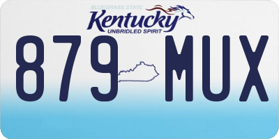 KY license plate 879MUX
