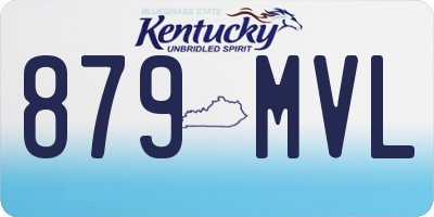 KY license plate 879MVL