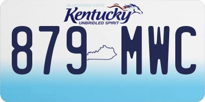 KY license plate 879MWC
