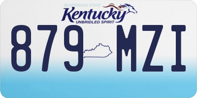 KY license plate 879MZI