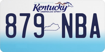 KY license plate 879NBA