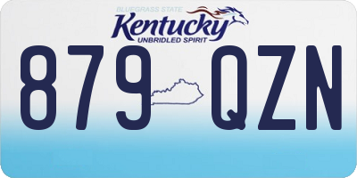 KY license plate 879QZN