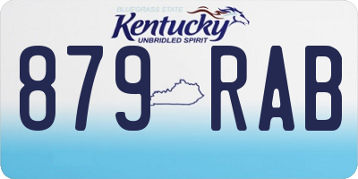 KY license plate 879RAB