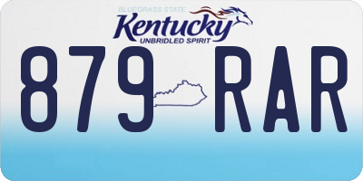 KY license plate 879RAR