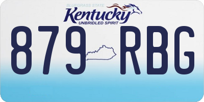 KY license plate 879RBG