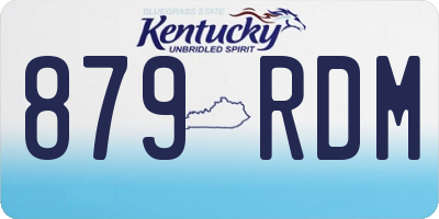 KY license plate 879RDM