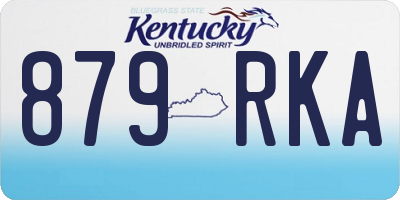 KY license plate 879RKA