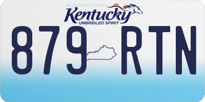 KY license plate 879RTN