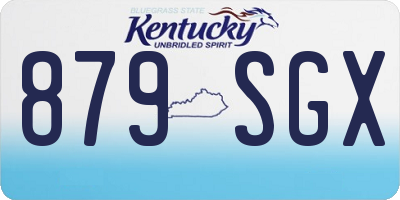 KY license plate 879SGX