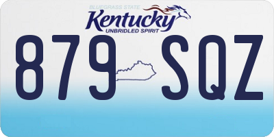 KY license plate 879SQZ