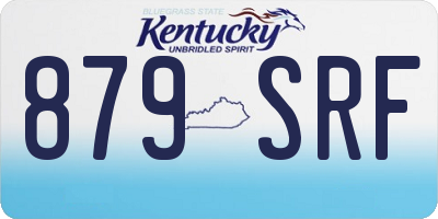 KY license plate 879SRF