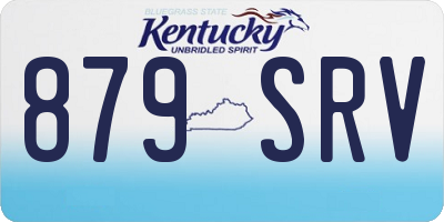 KY license plate 879SRV