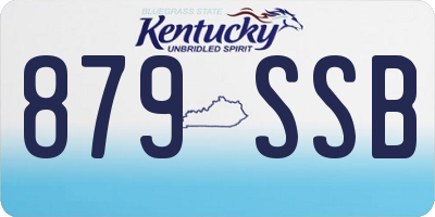 KY license plate 879SSB