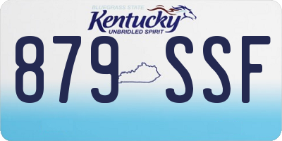 KY license plate 879SSF