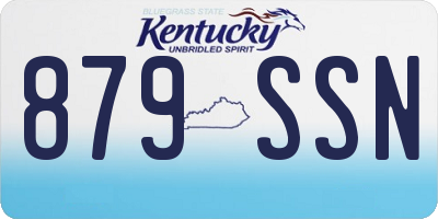 KY license plate 879SSN