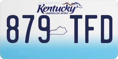 KY license plate 879TFD