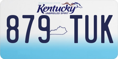 KY license plate 879TUK